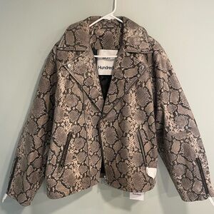 Won Hundred Snakeskin Leather Jacket